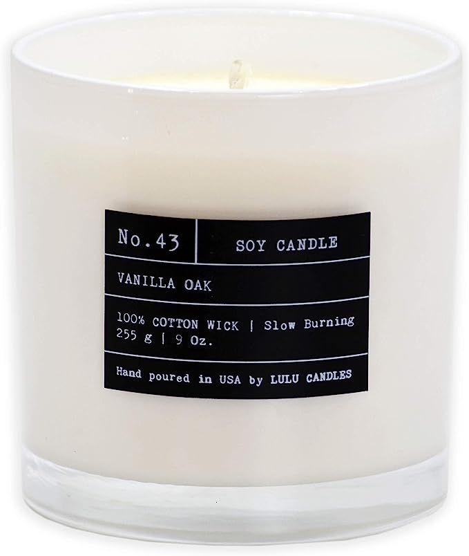 Lulu Candles | Vanilla Oak | Proudly Made in The USA | Highly Scented & Long Lasting | Jar Candle... | Amazon (US)