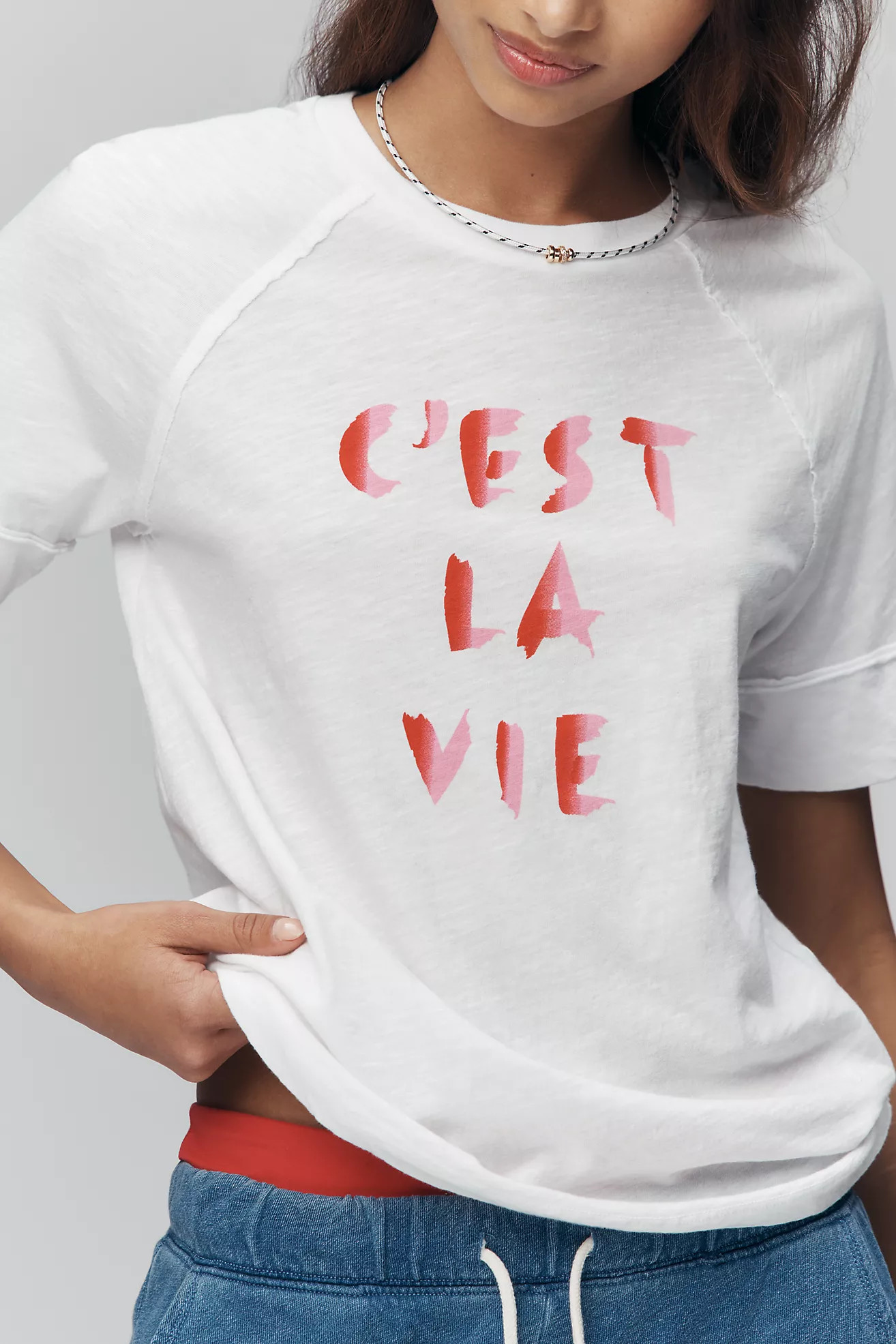 Sundry C'est La Vie Short-Sleeve Tee | Anthropologie (US)
