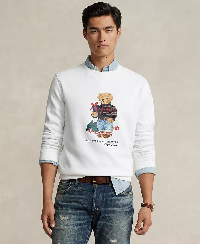 Men's Polo Bear Fleece Sweatshirt | Macy's