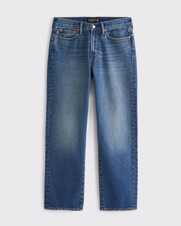Men's Relaxed Straight Jean | Men's Bottoms | Abercrombie.com | Abercrombie & Fitch (US)