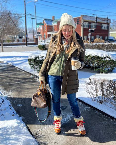Ventured out for a family coffee date, and I wore skinny jeans with my snow boots 👌🏻 

Preppy classic winter weather skinny jeans sezane chunky cardigan snow day outfit 

#LTKMostLoved #LTKSeasonal