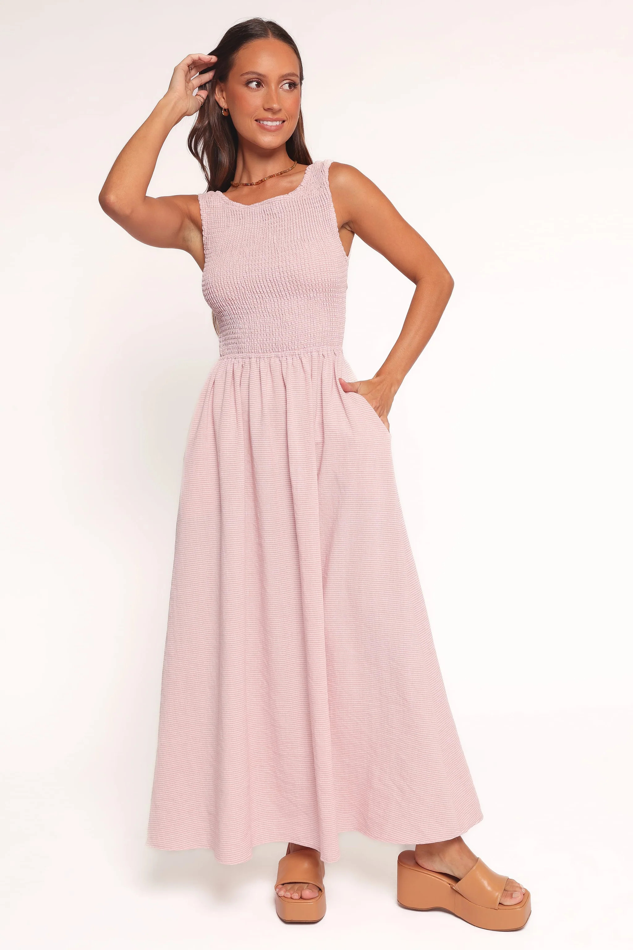 Lillie Maxi Dress - Pale Pink | Petal & Pup (US)
