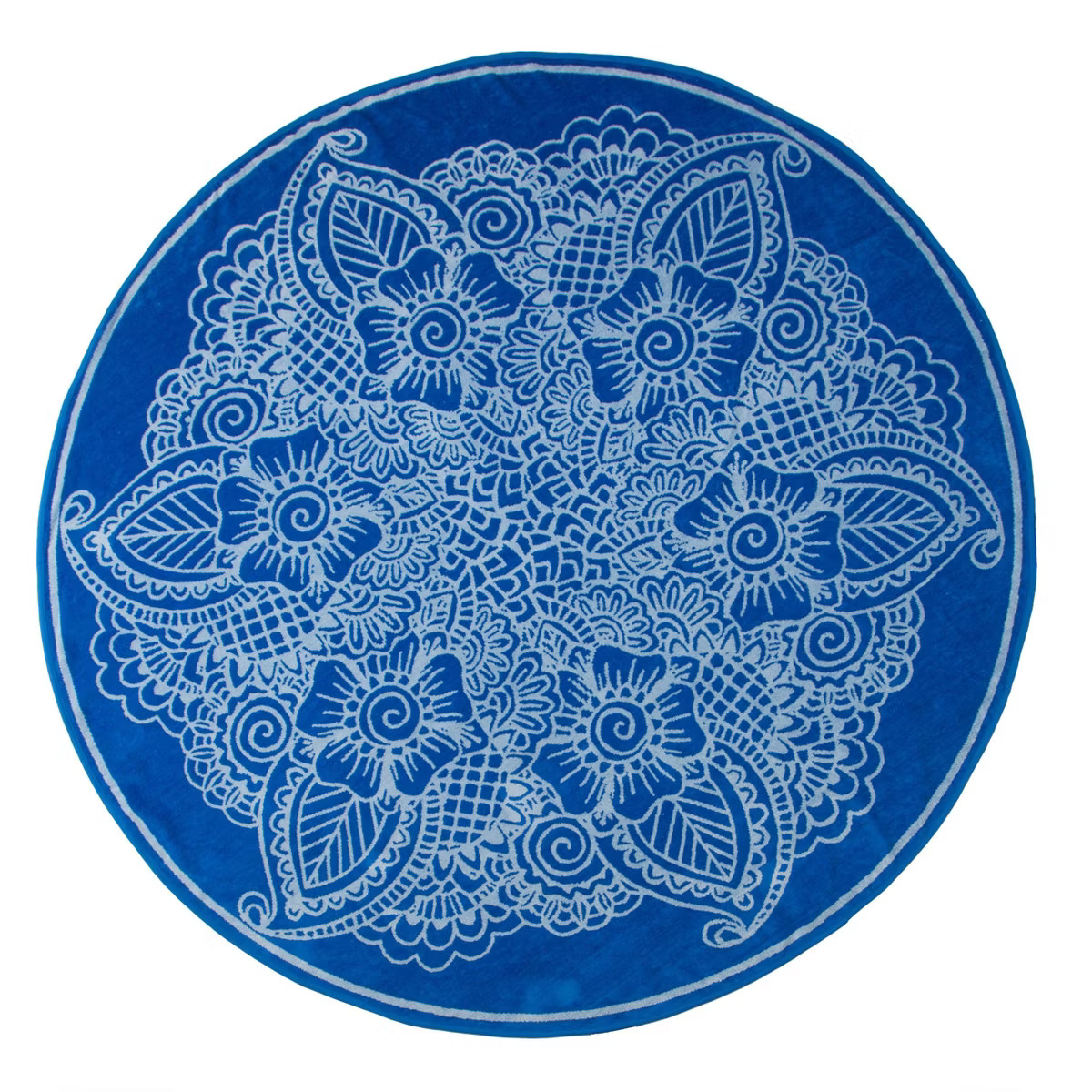 Round Oversized 60" Cotton Beach Towel - Blue Nile Mills | Target