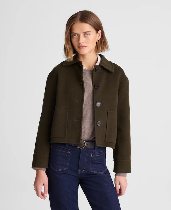Double-Faced Cropped Chore Jacket | Madewell