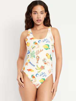 Matte One-Piece Swimsuit | Old Navy (US)