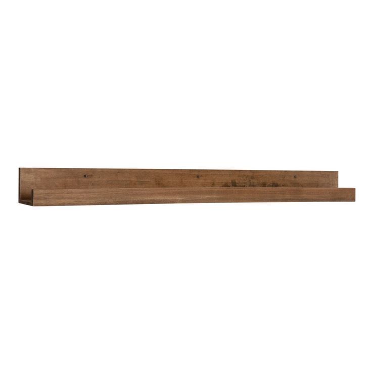 42" Levie Wooden Picture Ledge Wall Shelf Rustic Brown - Kate & Laurel All Things Decor | Target