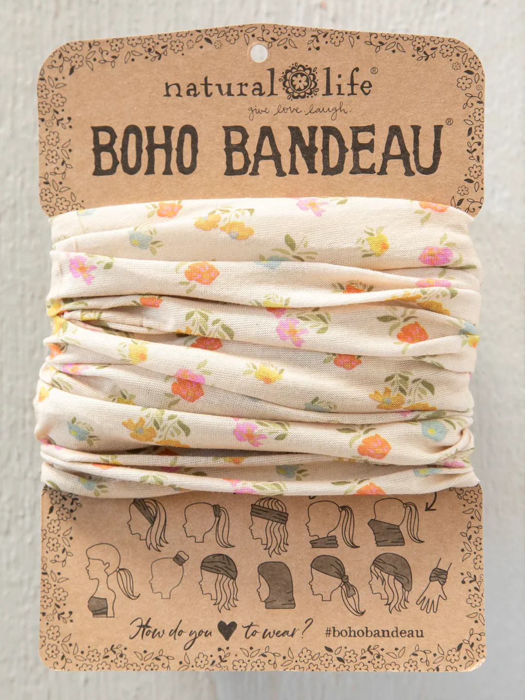 Full Boho Bandeau® Headband - Pastel Floral | Natural Life