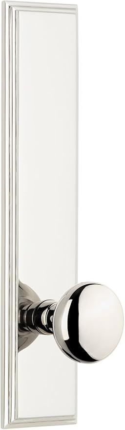 Grandeur 837252 Hardware Carre' Tall Plate Fifth Avenue Knob Size, Privacy-Backset: 2.375", Polis... | Amazon (US)