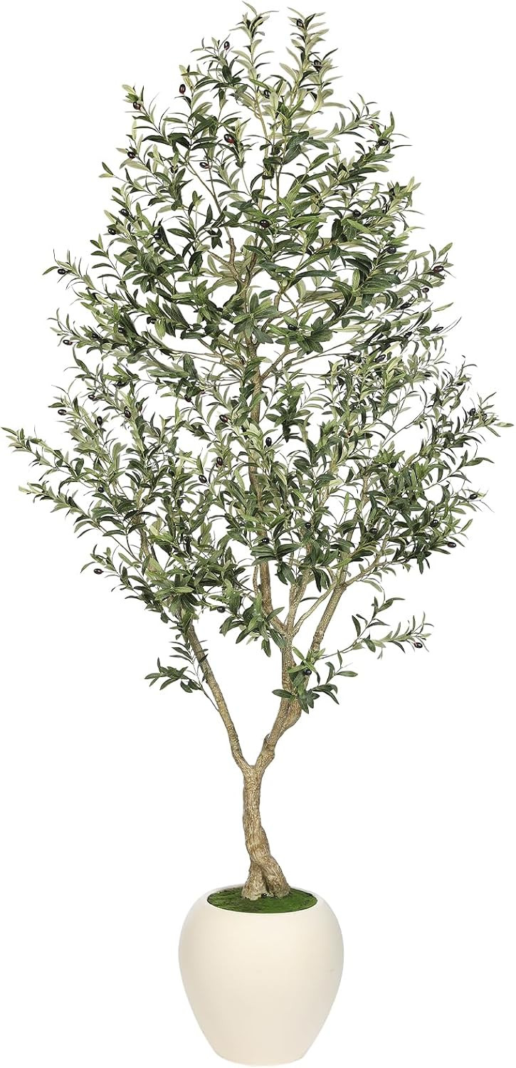 8FT Artificial Olive Tree with Large Planter for Home Office Decor | Amazon (US)