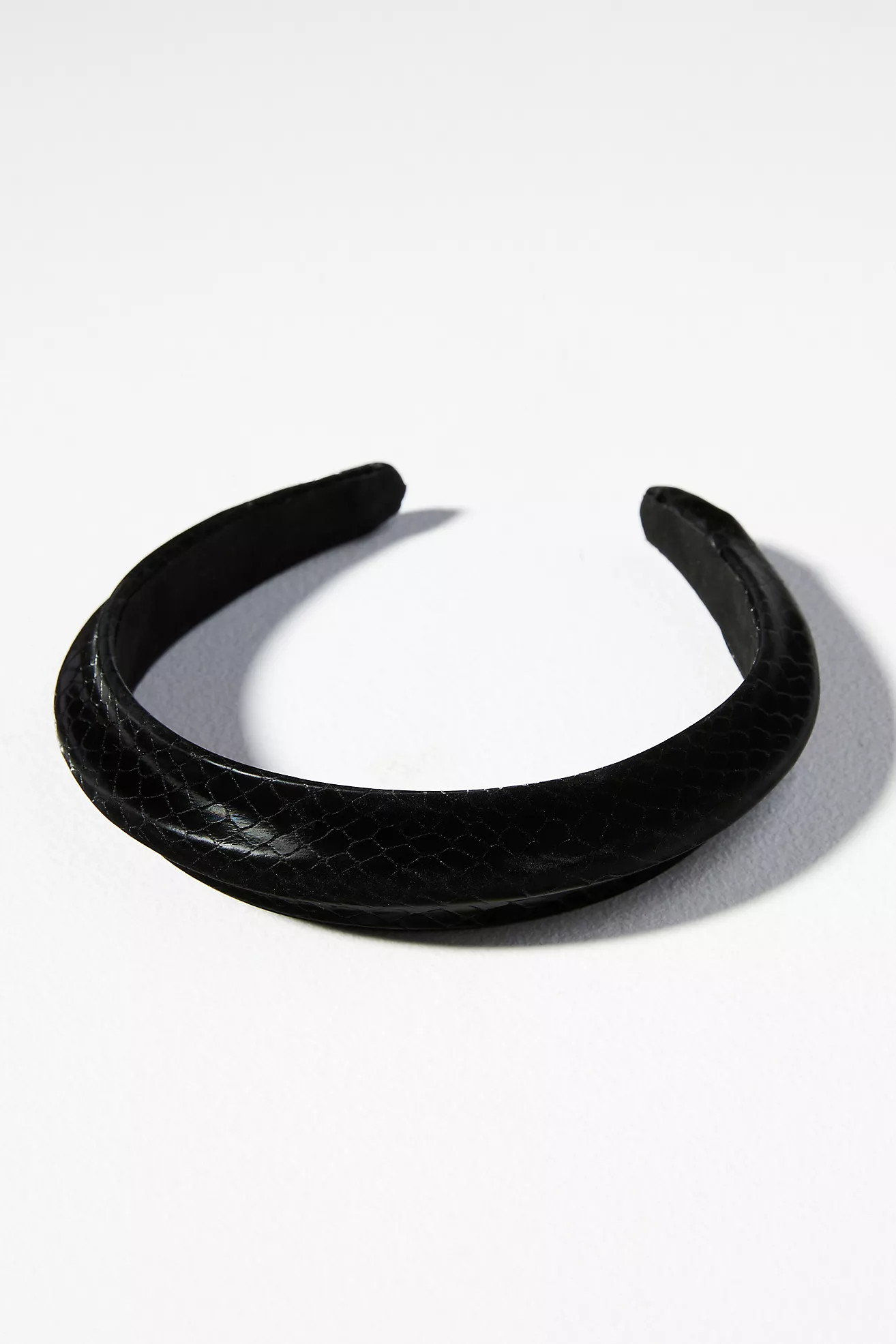 Textured Faux Leather Headband | Anthropologie (US)