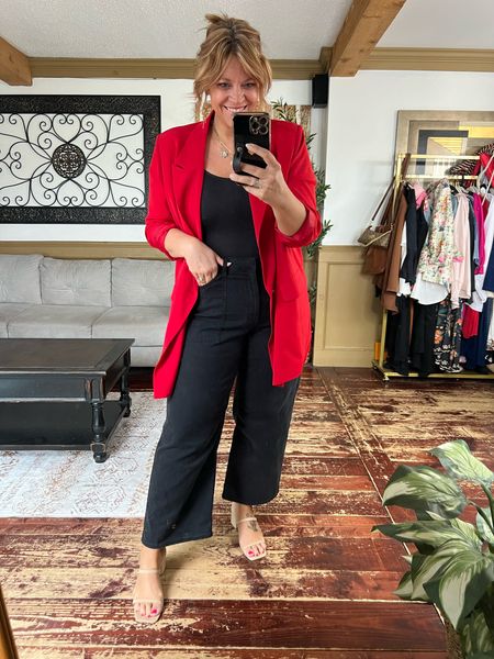 Utility cargo pant size 16, oversized blazer 12/14 (use code 2024nicole25 for 25% off), workwear style, spring fashion, shaping bodysuit size large 

#LTKover40 #LTKplussize #LTKfindsunder100