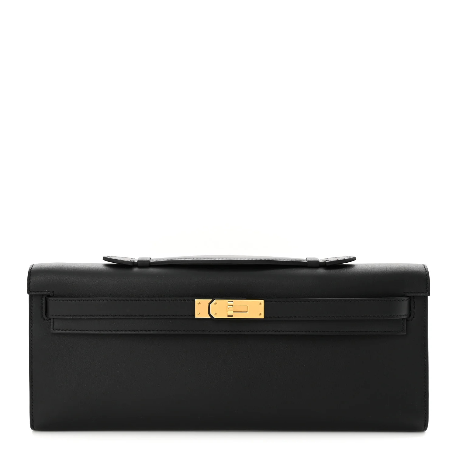 Swift Kelly Cut Clutch Pochette Black | FASHIONPHILE (US)
