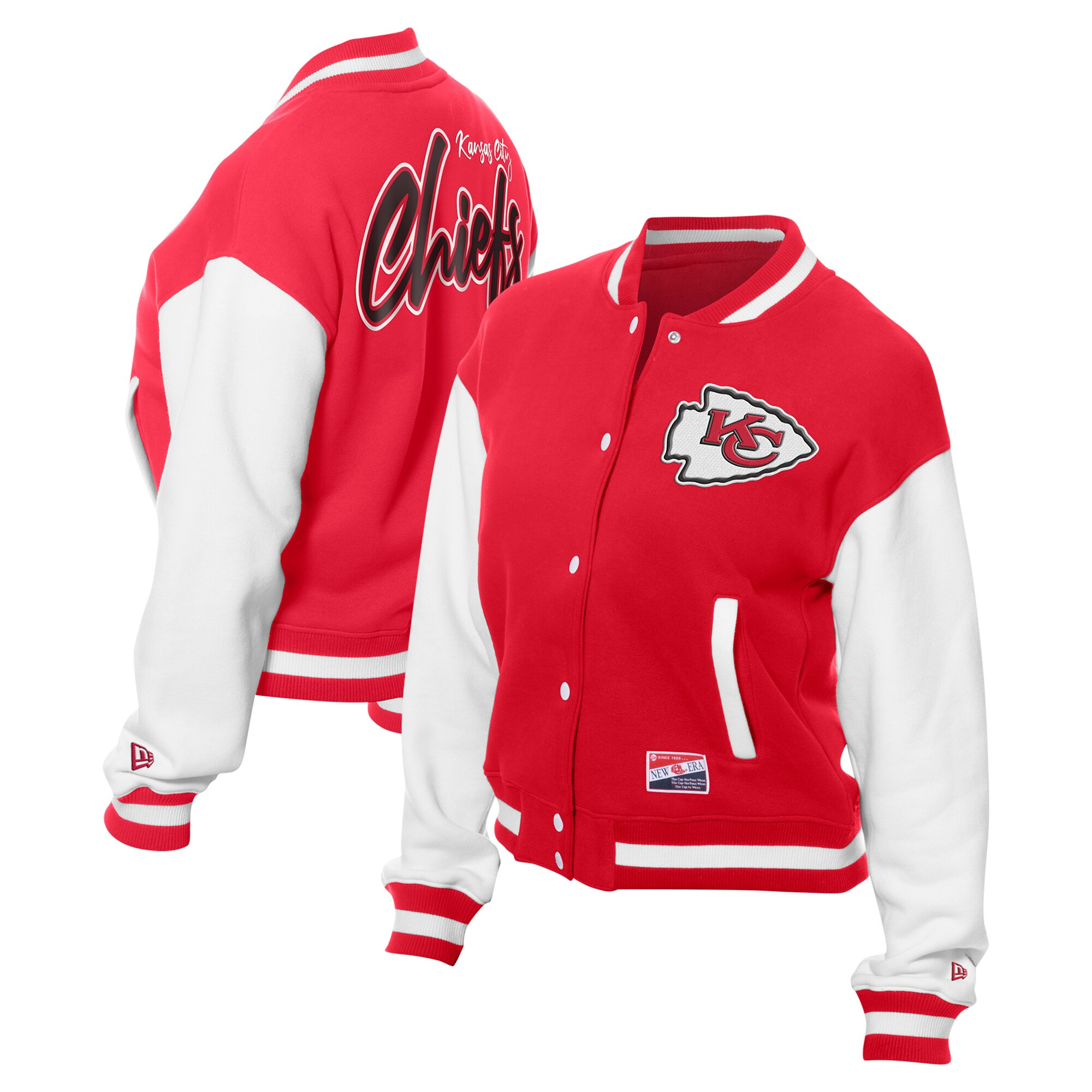 Women's Kansas City Chiefs New Era Red  Fleece Full-Snap Jacket | NFL Shop