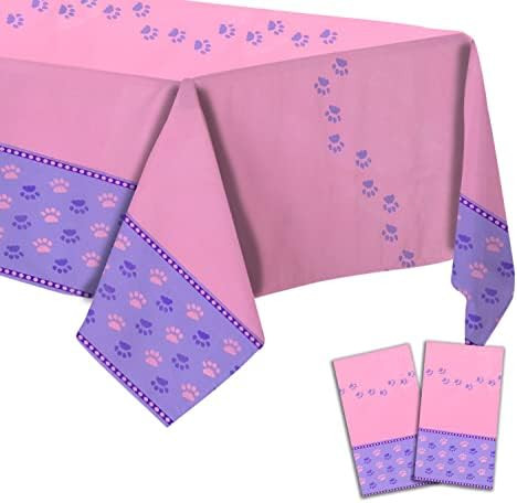 Blue Orchards 2pcs Kitten Party Table Covers - 54"x108" XL - Cat Party Supplies, Kitty Birthday P... | Amazon (US)