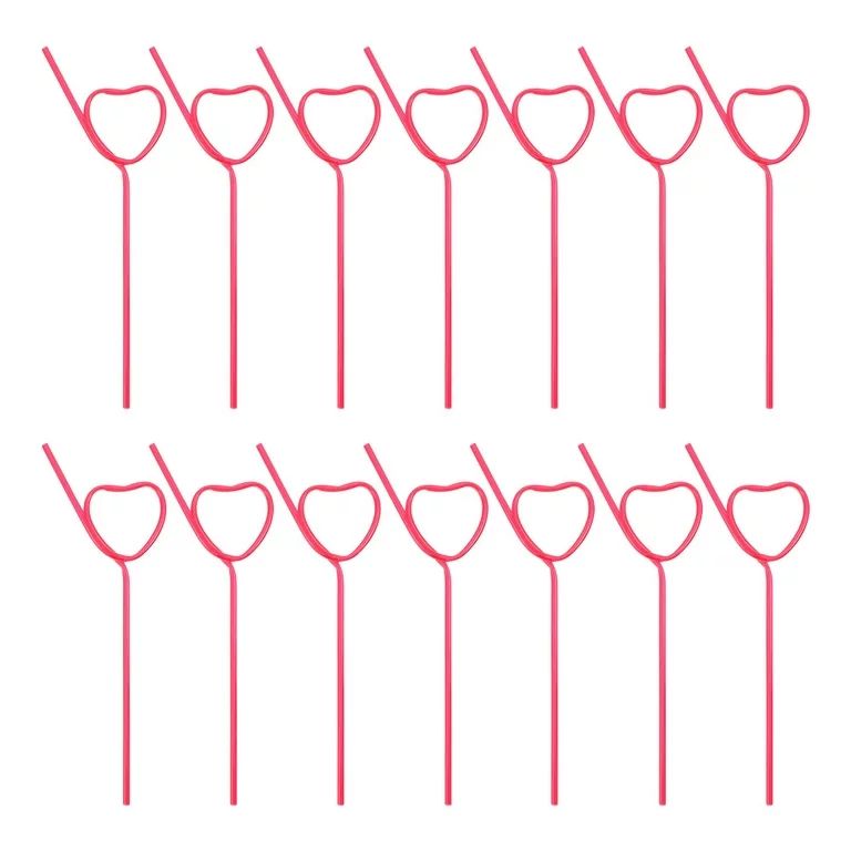 Etereauty Straws Drinking Juice Heart Party Cocktail Crazy Beverage Bar Wedding Decorative Bendy ... | Walmart (US)