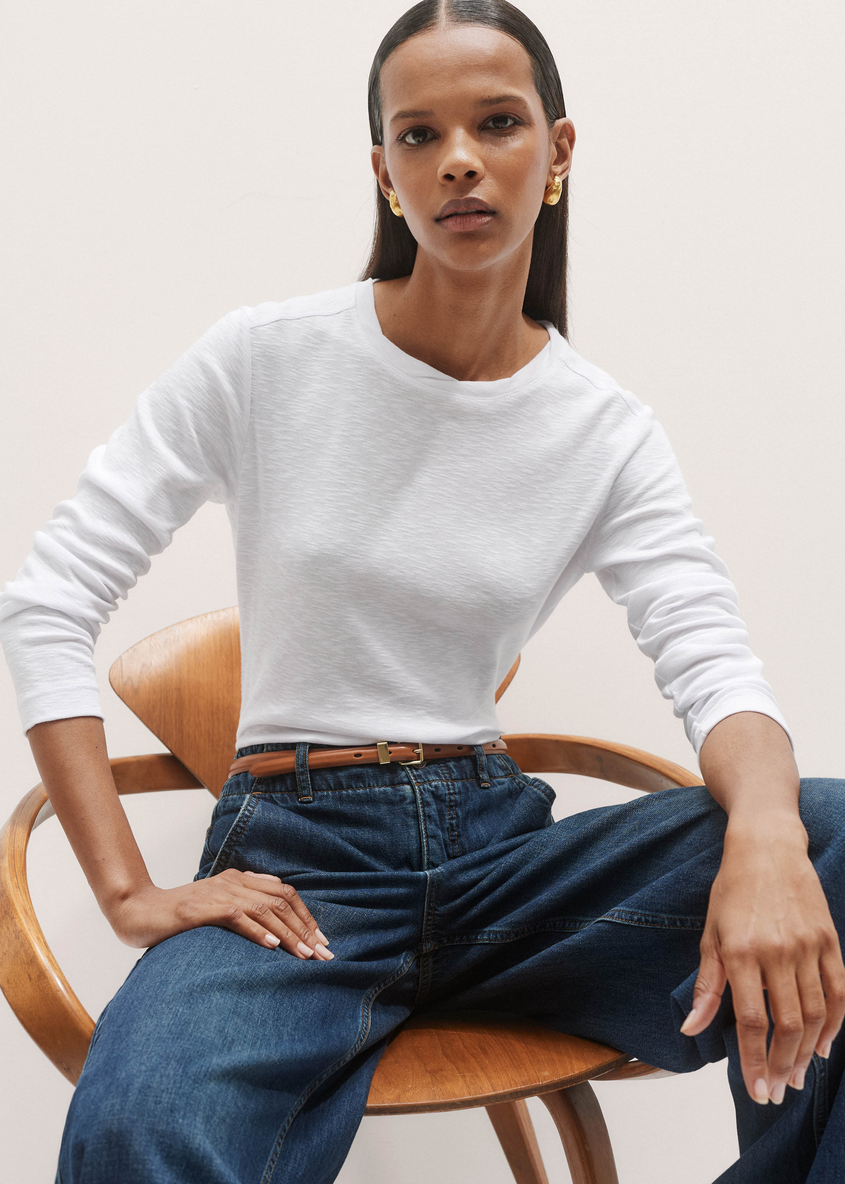 Ultimate Layering Top Cotton-Slub Jersey | ME+EM US