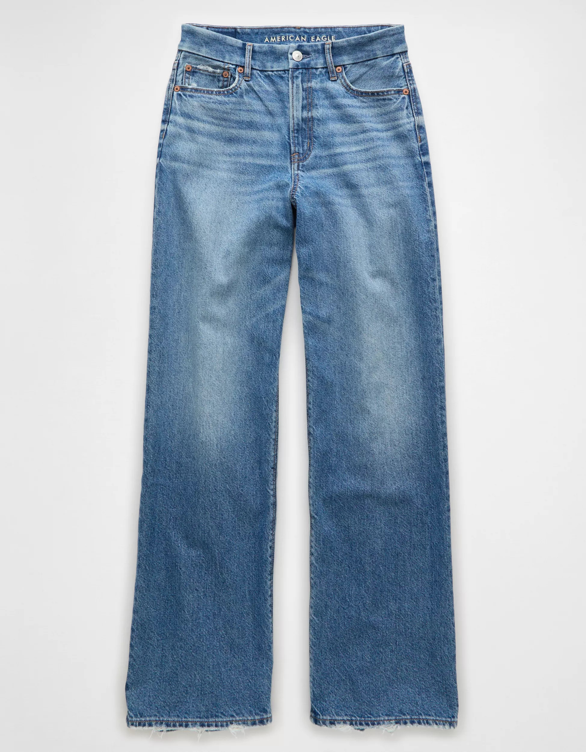 AE Strigid Curvy Super High-Waisted Baggy Straight Jean | American Eagle Outfitters (US & CA)