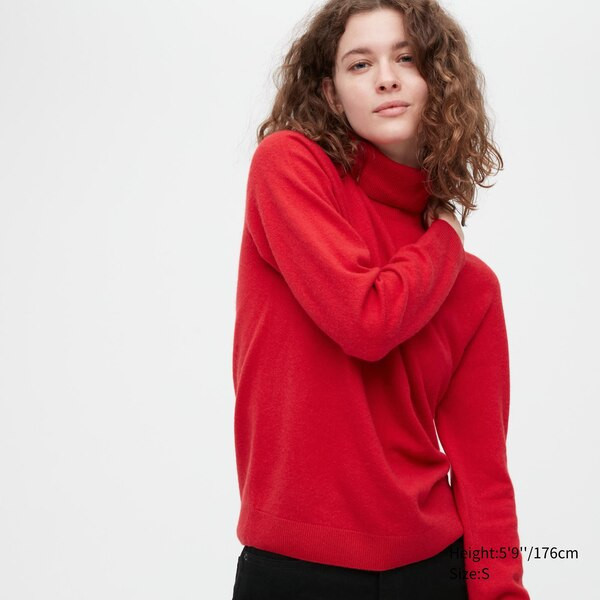 3D Knit Cashmere Turtleneck Long-Sleeve Sweater | UNIQLO (US)