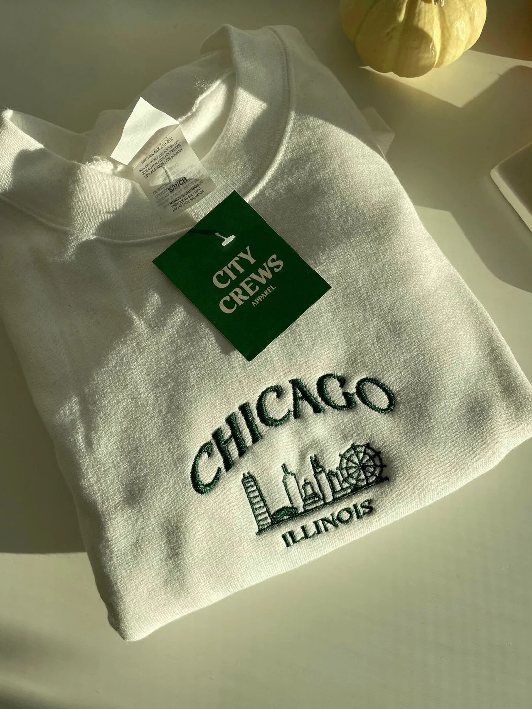 Chicago Embroidered Sweatshirt, Chicago Skyline, Chicago Sweater, Chicago Gift, Chicago Merch - E... | Etsy (US)