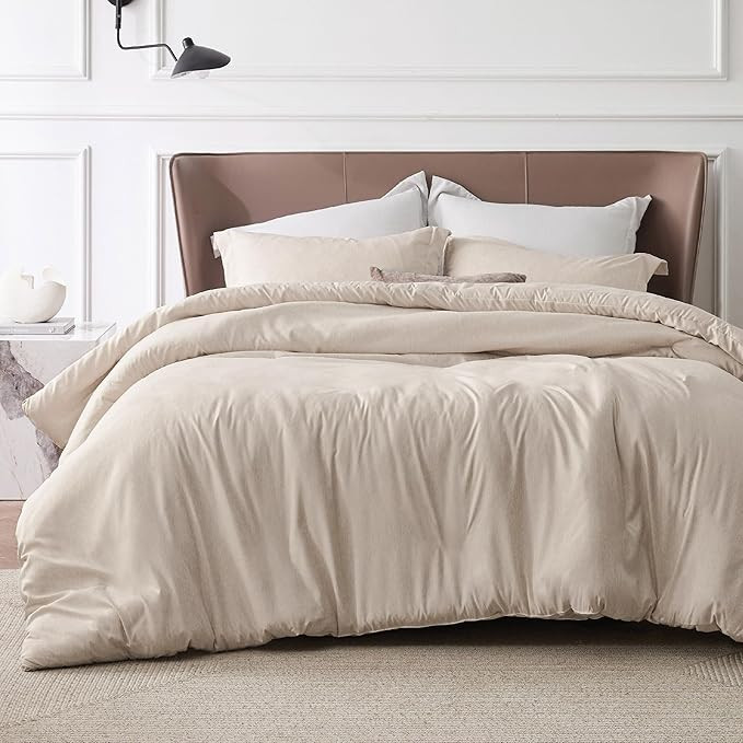 Bedsure Warm Taupe Duvet Cover Cal King Size - Super Soft Cationic Dyed Duvet Cover for Kids with... | Amazon (US)
