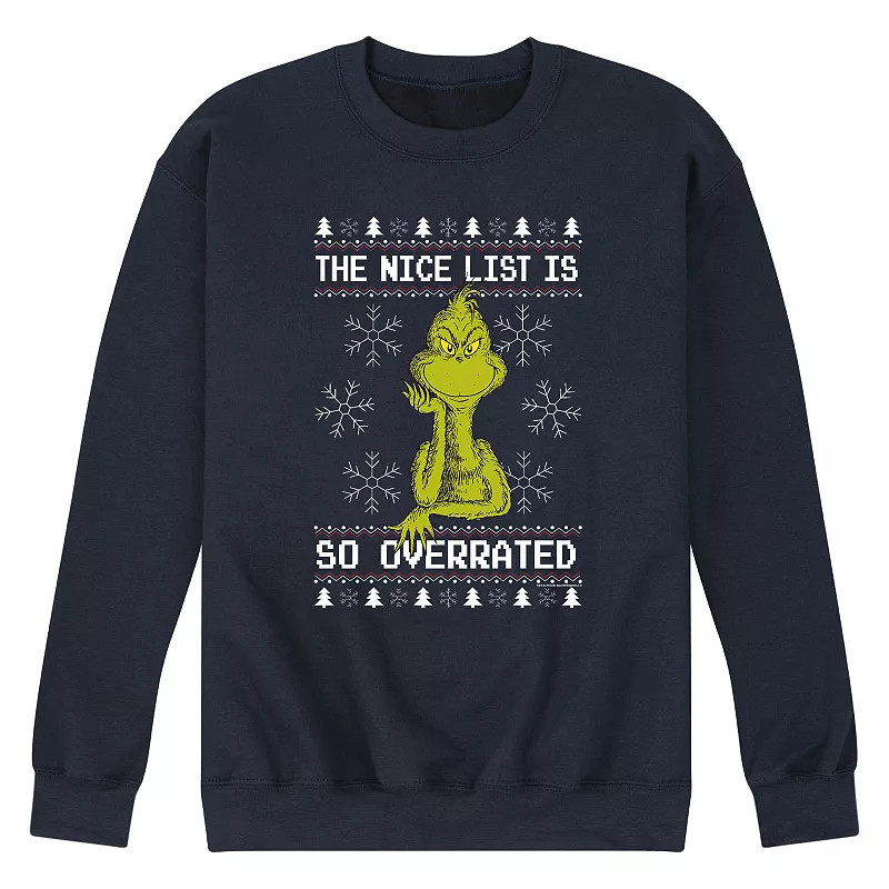 Men's Dr. Suess The Grinch Oveerrated Sweatshirt, Size: Medium, Blue | Kohl's