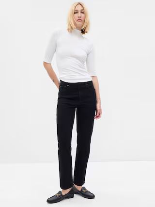 High Rise Cheeky Straight Jeans with Washwell | Gap (US)