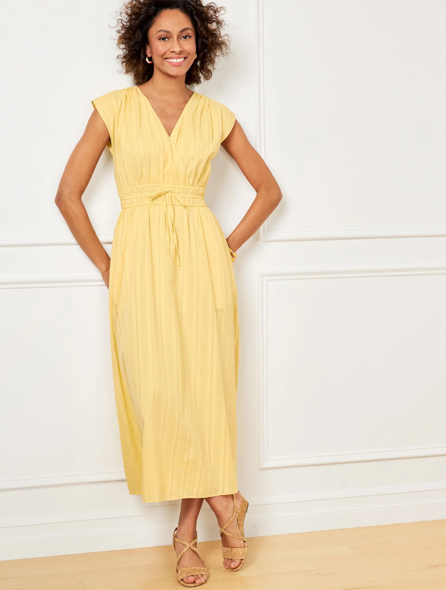 V-Neck Midi Dress | Talbots