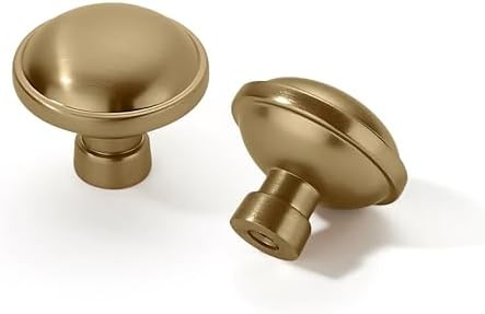 Khtumeware 10 Pack 1-1/4 inch Brushed Brass Cabinet Knobs - Brushed Gold Drawer Knobs for Kitchen... | Amazon (CA)