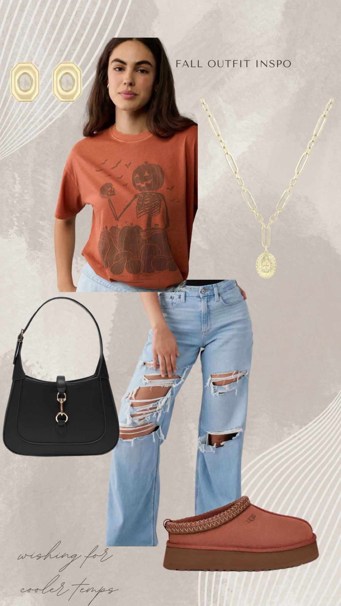 AE tops on sale — top is under $15 — Halloween outfit inspo — trick or treating outfit — comfy cute fit — trendy Halloween look — UGG tazz — new color — electric picks jewelry — ae baggy ripped jeans — fall fashion — fall style 

#LTKHalloween #LTKSaleAlert #LTKSeasonal