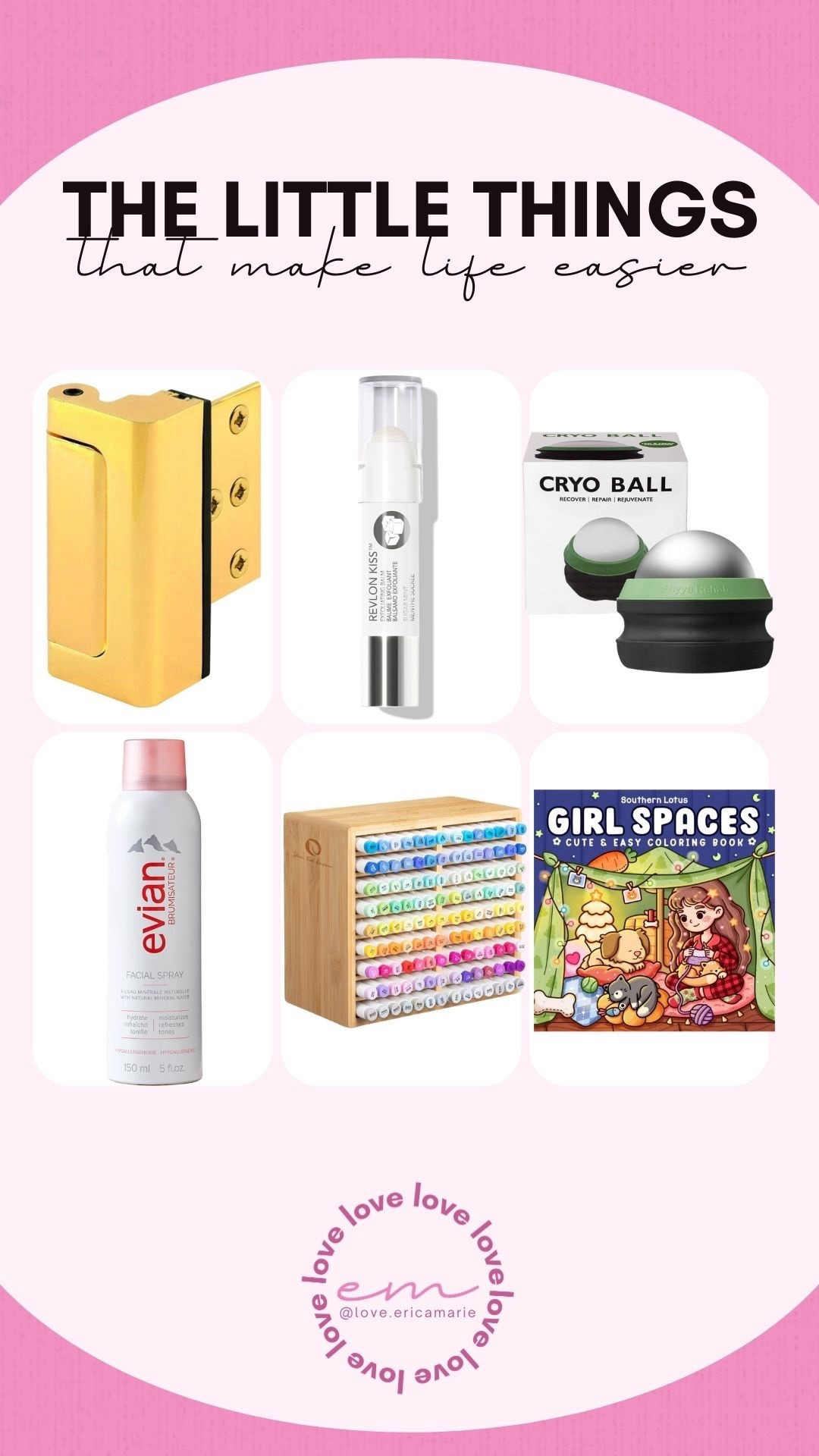 It doesn’t seem to matter how old I get, life is simply never easy. I appreciate all the little things that make it somewhat easier, no matter how small they may be. These are some of my favorite Amazon finds that make life seem much easier. From an extra lock at home, to the softest lip exfoliating balm, to the best marker organizer. These are all a must for my self care. 
Mom must haves, self care 

#LTKselfcare #LTKmomlife #LTKdayinmylife