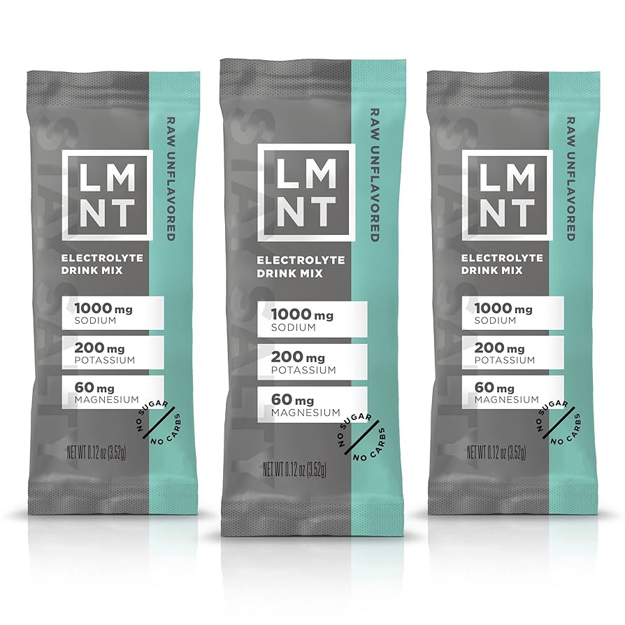 Drink LMNT Zero Sugar Electrolytes - Raw Unflavored Salt | Drink Mix | 30-Count | Amazon (US)