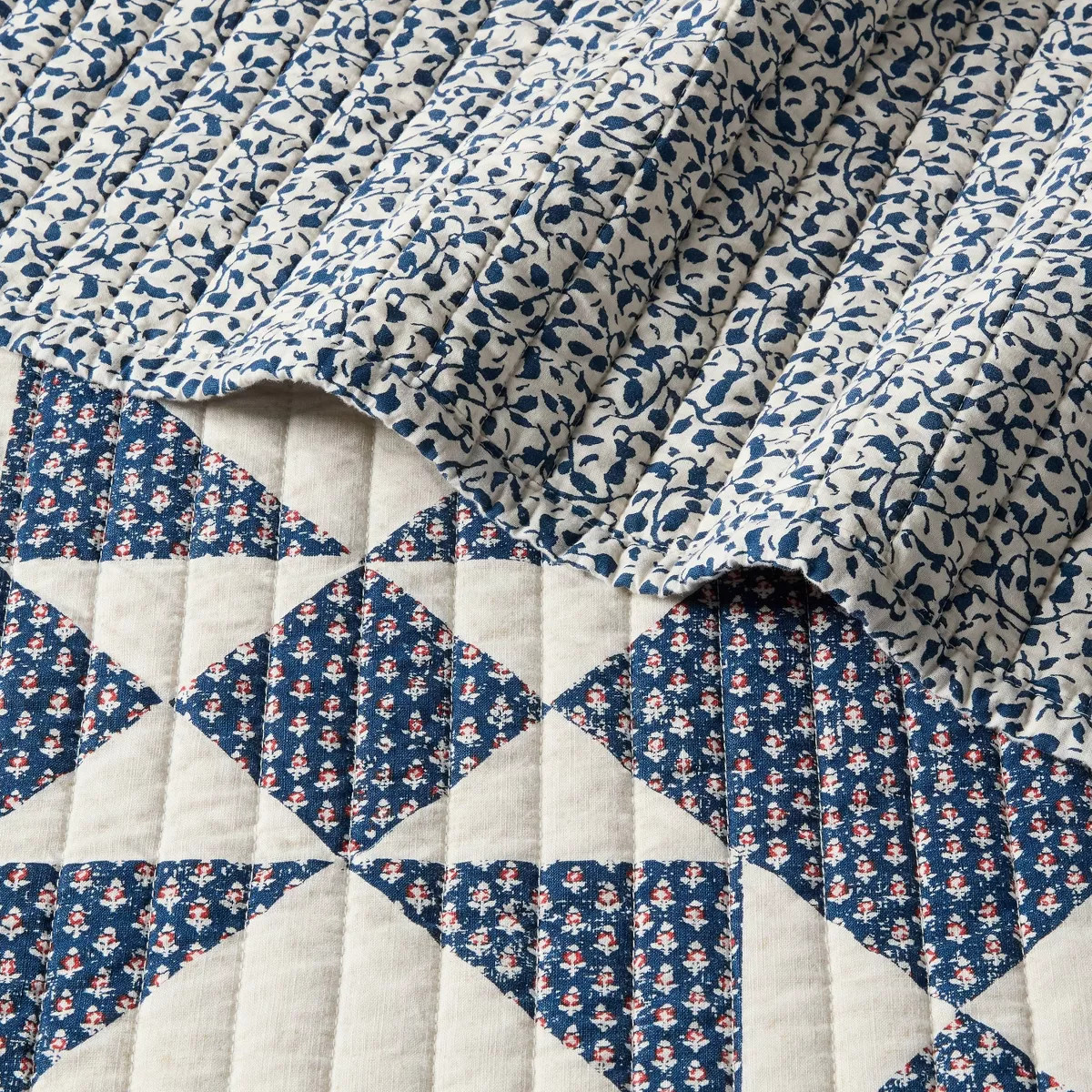 Full/Queen Patchwork Quilt Set Blue - Threshold™ | Target