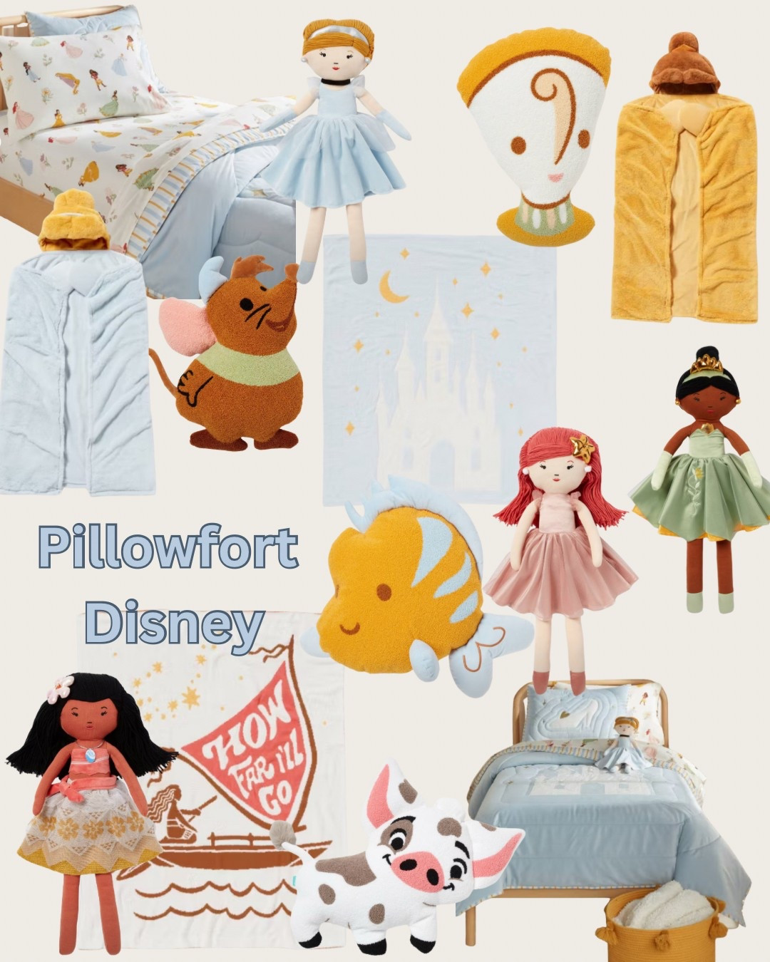 The cutest, most affordable, Disney princess bedroom sets for your little princess! 👑 
Pillowfort at Target absolutely killed this one! It’s too adorable 🥰 
