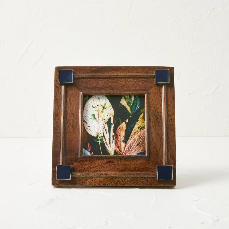 4"x4" Wood Resin Single Picture Table Frame Walnut - Opalhouse™ designed with Jungalow™ | Target