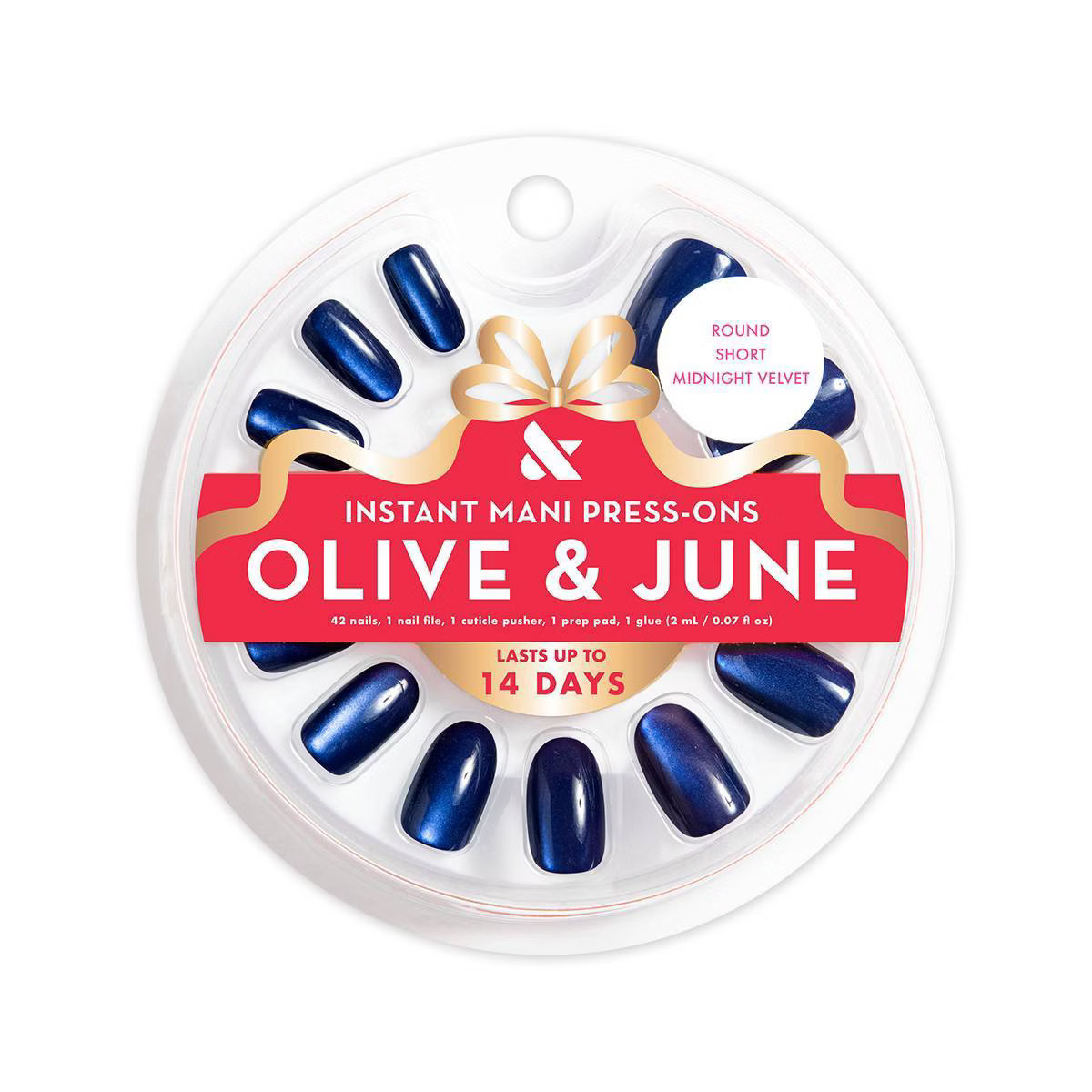 Olive & June Press-On Fake Nails - S Round - Midnight Velvet - 42ct | Target