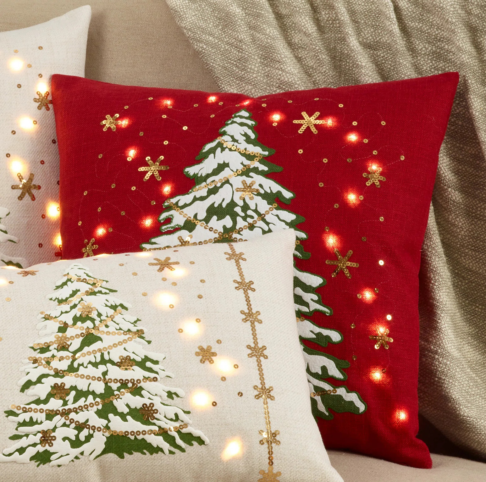 Christmas Tree Sequined Throw Pillow | Wayfair North America