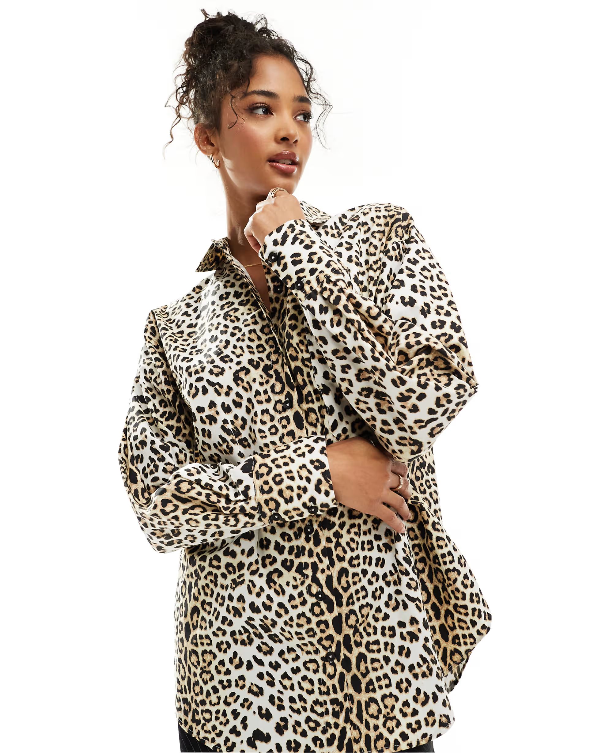 ASOS DESIGN oversized shirt in leopard print  | ASOS | ASOS (Global)