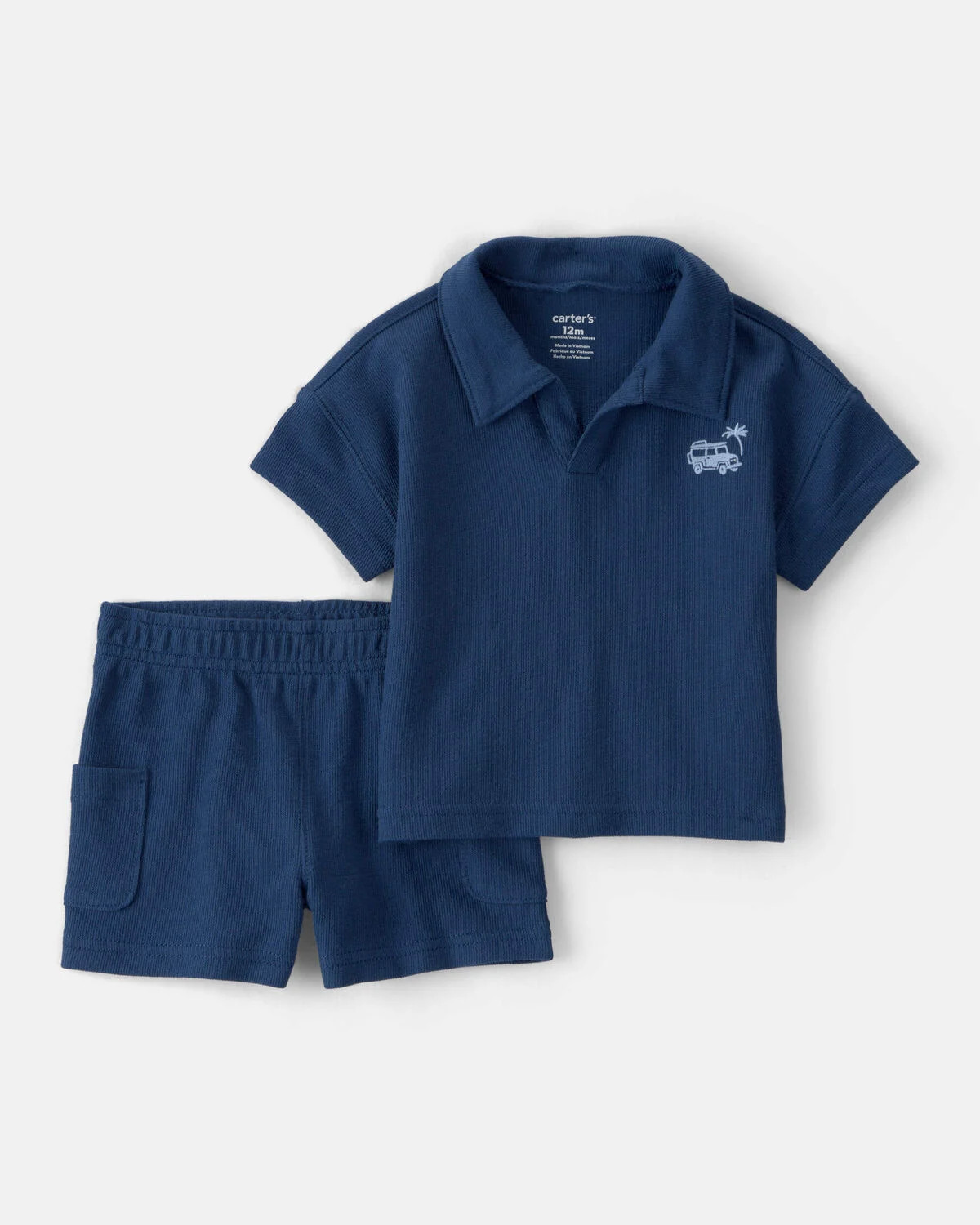 Baby Boy 2-Piece Car Top & Short Set - Blue | Carter's | Carter's Inc
