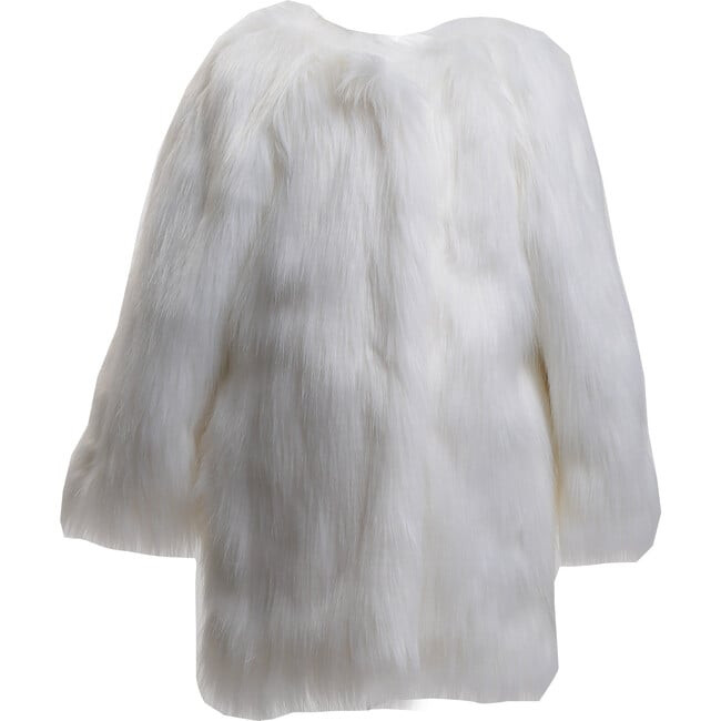 Sorci and Fofa | Faux Fur Coat, | Silk (White, Size 4Y) | Maisonette | Maisonette