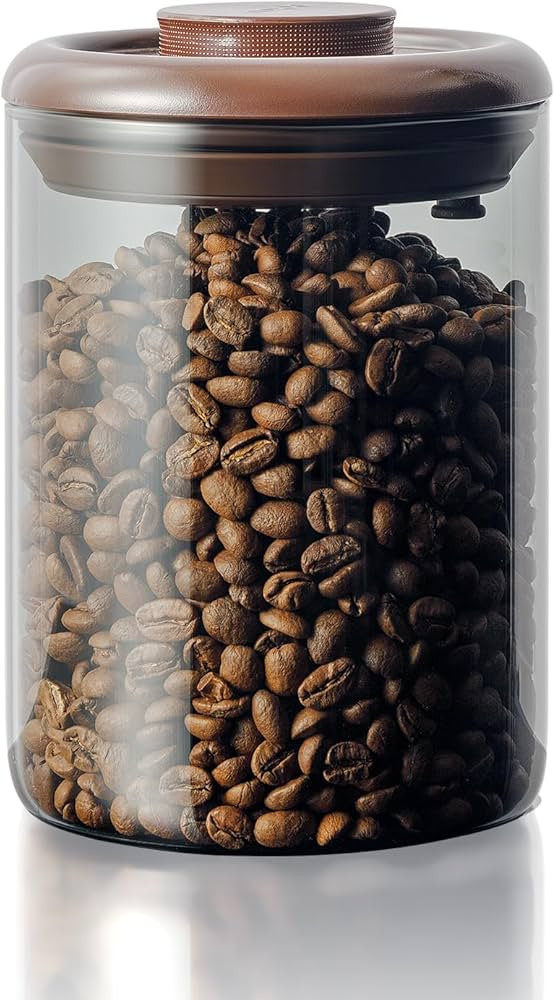 Ground Coffee Glass Container Airtight 10 oz – Pop Top Ground Coffee Canister with CO₂ Valve,... | Amazon (US)