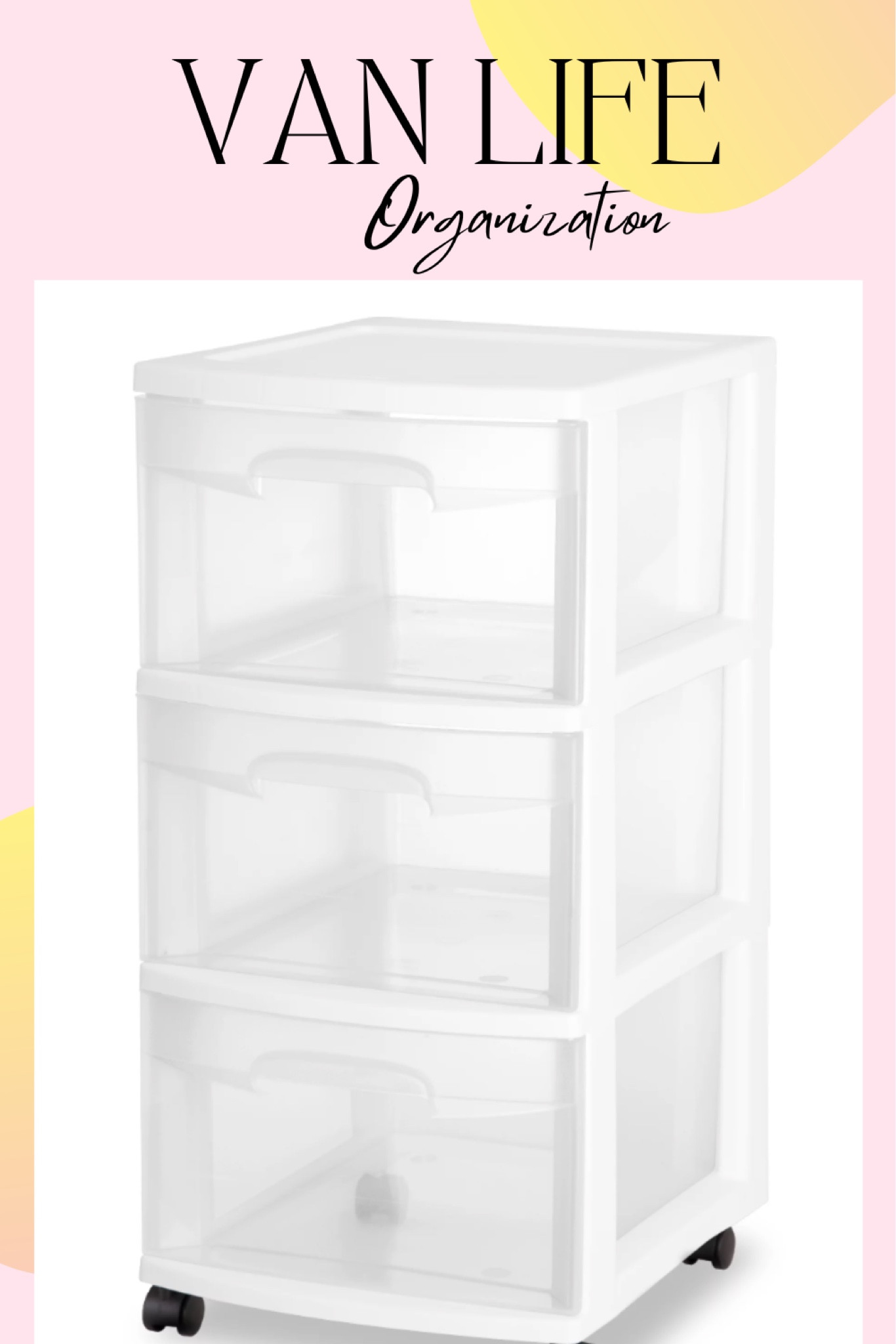 Van life organization! White 3 Drawer Cart with Clear Drawers— click below to shop! Follow me @alohaaa.nikki to follow my vanlife adventures in Hawaii!🌺✨#liketkit #vanlife #camping #travel #walmart #organization organizer bins home organizer closet organization

#LTKtravel #LTKunder50 #LTKhome