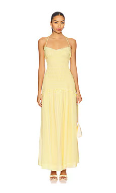 Lovers and Friends Alessia Maxi Dress in Baby Yellow from Revolve.com | Revolve Clothing (Global)