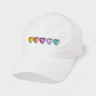 Adult Disco Hearts Wave Embroidered Baseball Hat White - Roller Rabbit x Target | Target