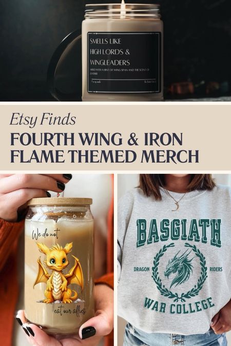 Fourth Wing Merch & Themed Gifts Based on Rebecca Yarros' Fantasy Book Series - Bookish merch based on Rebecca Yarros’ Fourth Wing and Iron Flame fantasy novels, full of daring, dragons, and romance. Shop the best Fourth Wing aesthetic finds from Etsy here:

#LTKU #LTKGiftGuide #LTKfindsunder100