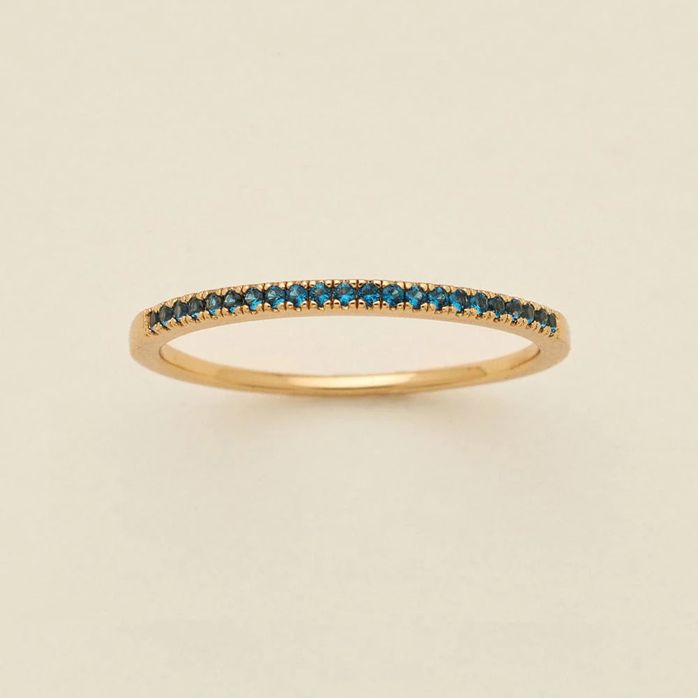 September Birthstone Stacking Ring | Gold Vermeil | Birthstone Ring | Made by Mary (US)