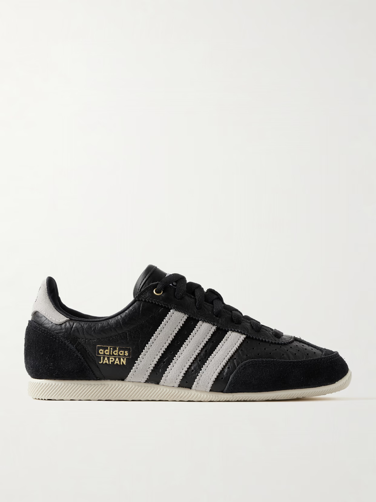 adidas Originals - Japan Suede And Textured-leather Sneakers - Black | NET-A-PORTER (US)