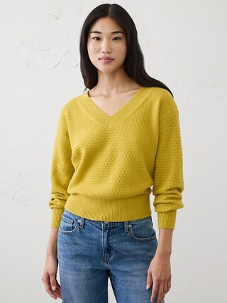 Texture V-Neck Sweater | Banana Republic Factory