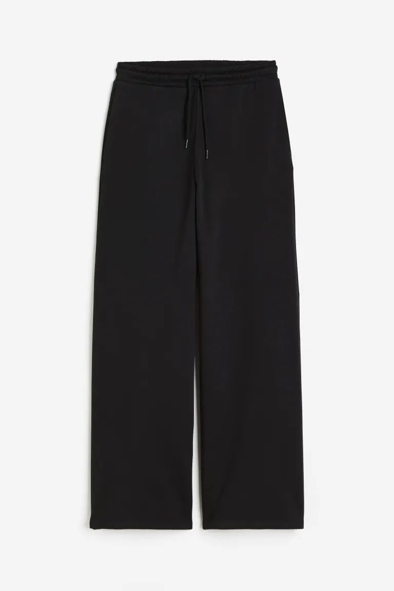 Wide-leg Joggers - Black - Ladies | H&M US | H&M (US + CA)