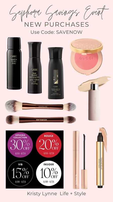 SEPHORA Spring Event going on through 04/24. All levels are unlocked. If you’re not a member you can still get 10% off everything. 

Here are my some of my new purchases made online & in store! Excited to try the double ended brushes. I’ve also been using the Oribe shampoo/conditioner for awhile & it makes my hair so healthy, soft & easy to manage. So grabbed a few other hair products to try! 

This blush color is absolutely gorgeous & the packaging even cuter! 

SEPHORA, makeup, beauty, skincare, hair, blush, makeup brushes!

Use code: SAVENOW at checkout!

#LTKsalealert #LTKBeautySale #LTKunder100