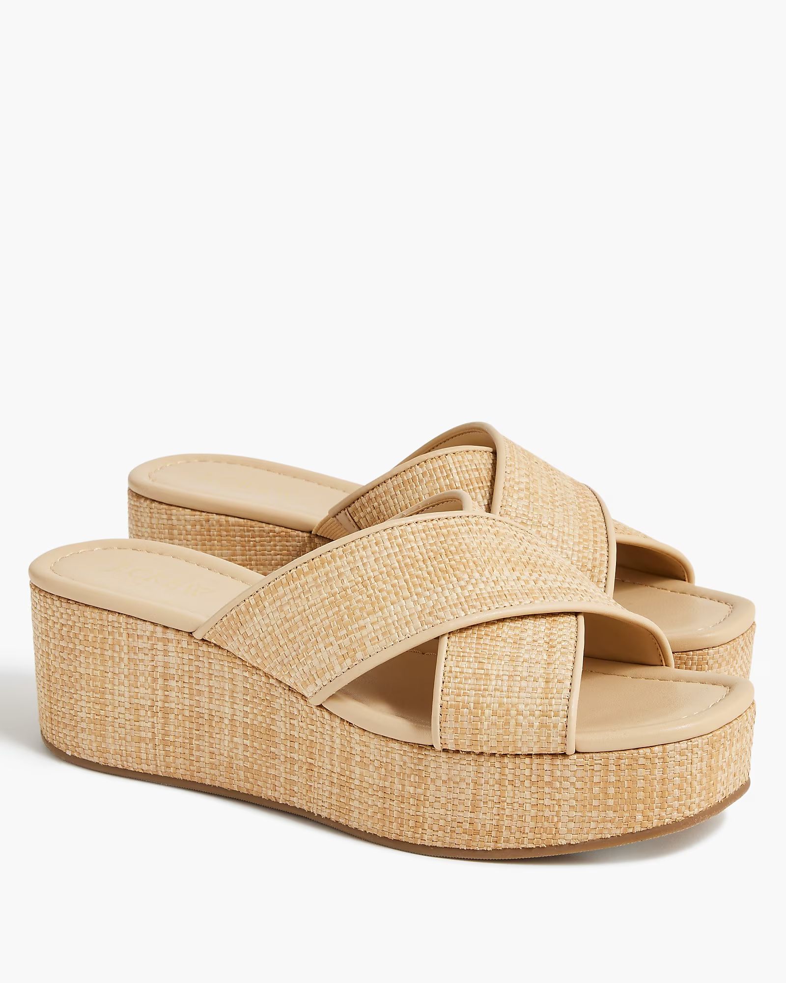 Crisscross flatform wedges | J.Crew Factory